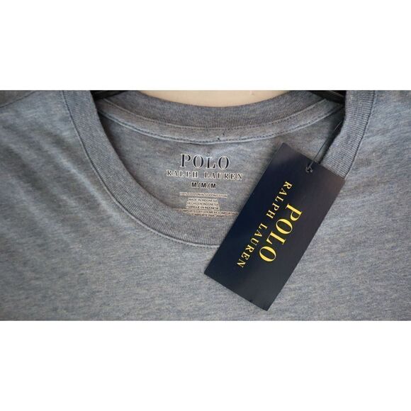 Polo Ralph Lauren PL86SR AW0D Men's Sz M Blue Heather Enzyme Crewneck T-Shirt - Picture 7 of 7